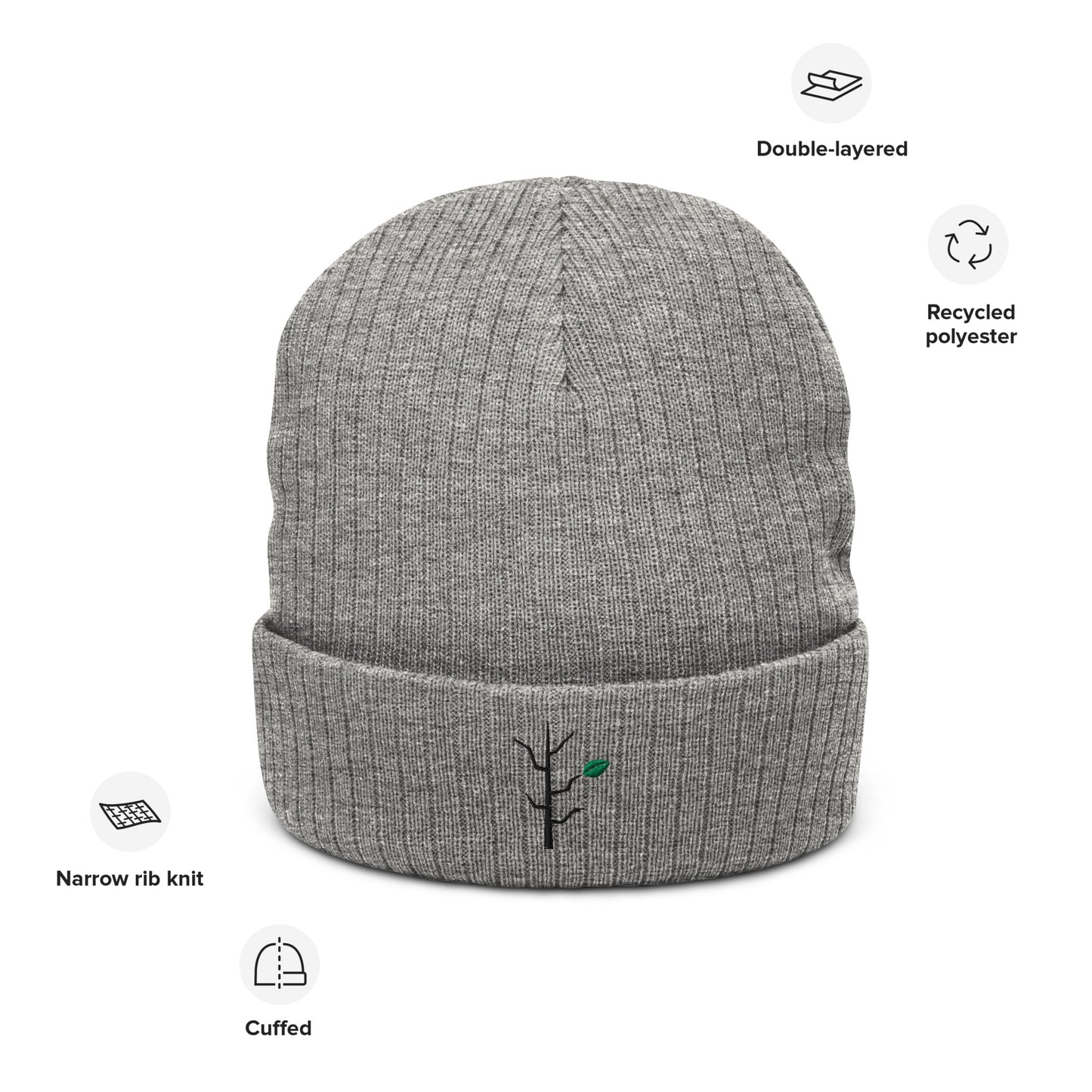 Leaflet - Ribbed knit beanie